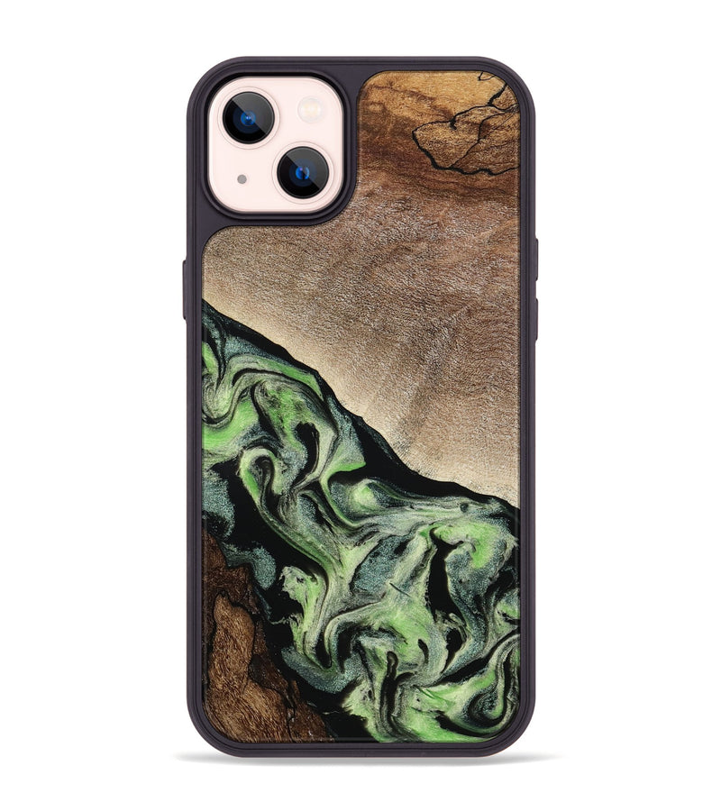 iPhone 14 Plus Wood Phone Case - Trish (Green, 791822)