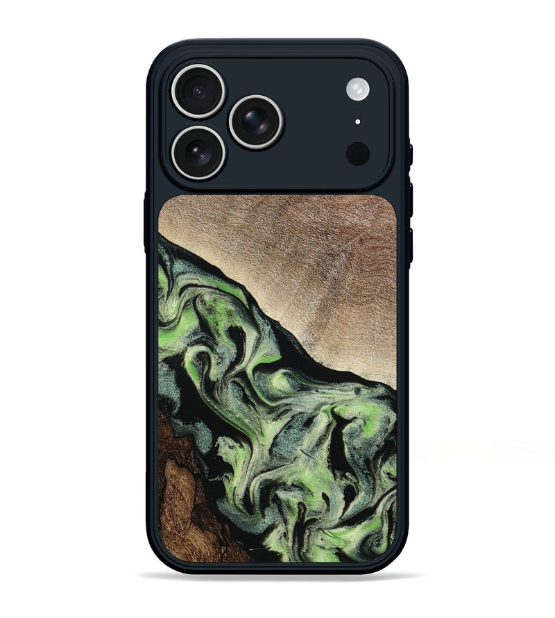 iPhone 17 Pro Max Wood Phone Case - Trish (Green, 791822)