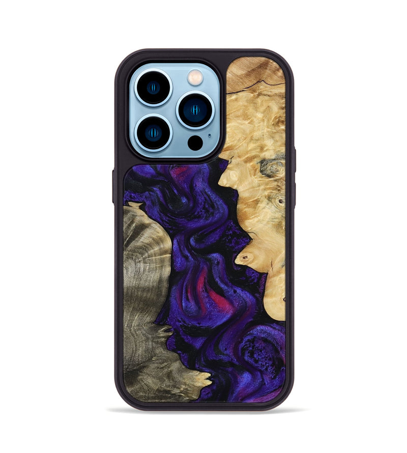 iPhone 14 Pro Wood Phone Case - Almeda (Purple, 791829)