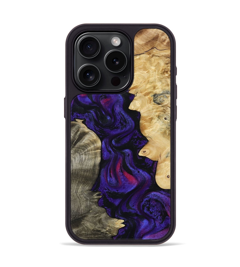 iPhone 15 Pro Wood Phone Case - Almeda (Purple, 791829)