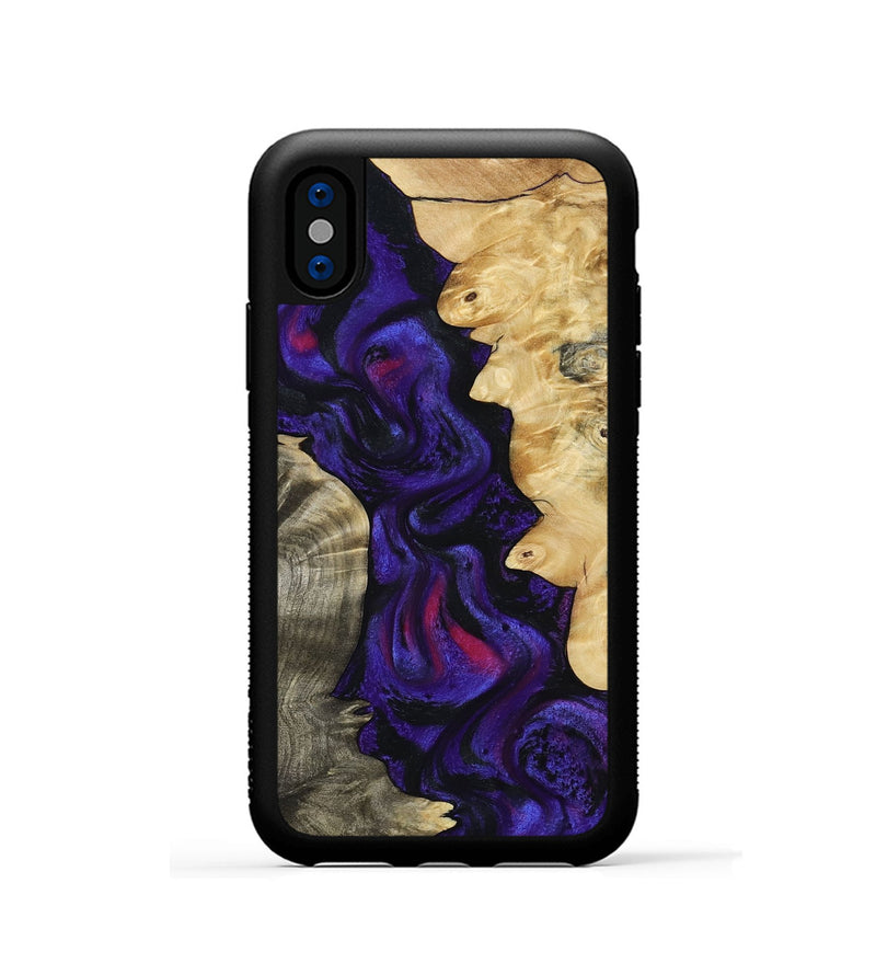 iPhone Xs Wood Phone Case - Almeda (Purple, 791829)
