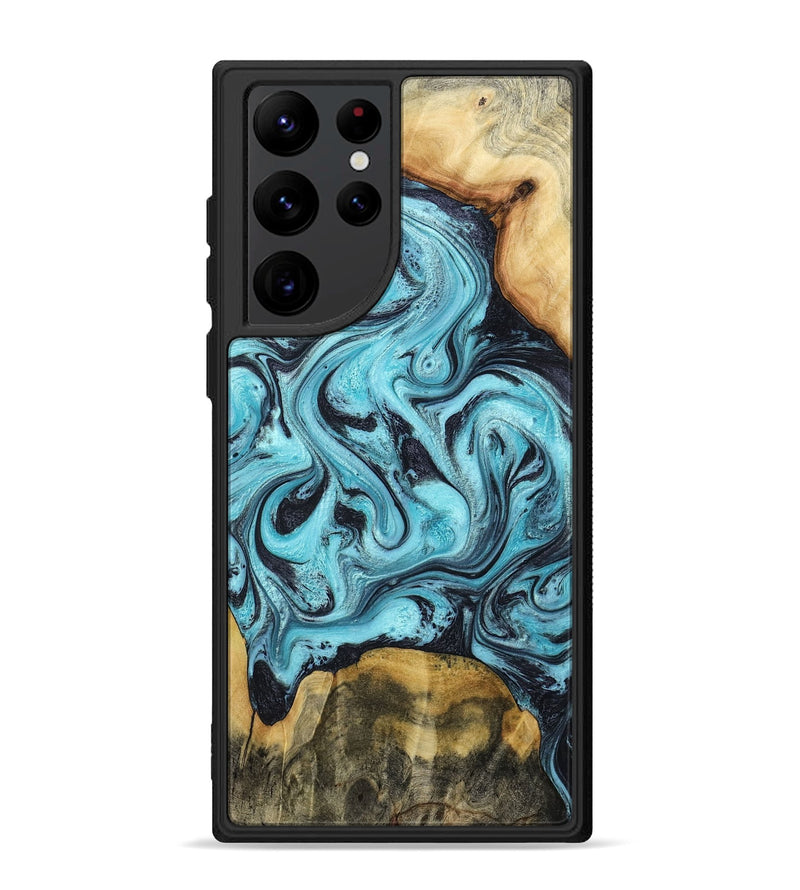 Galaxy S22 Ultra Wood Phone Case - Elisa (Blue, 791844)