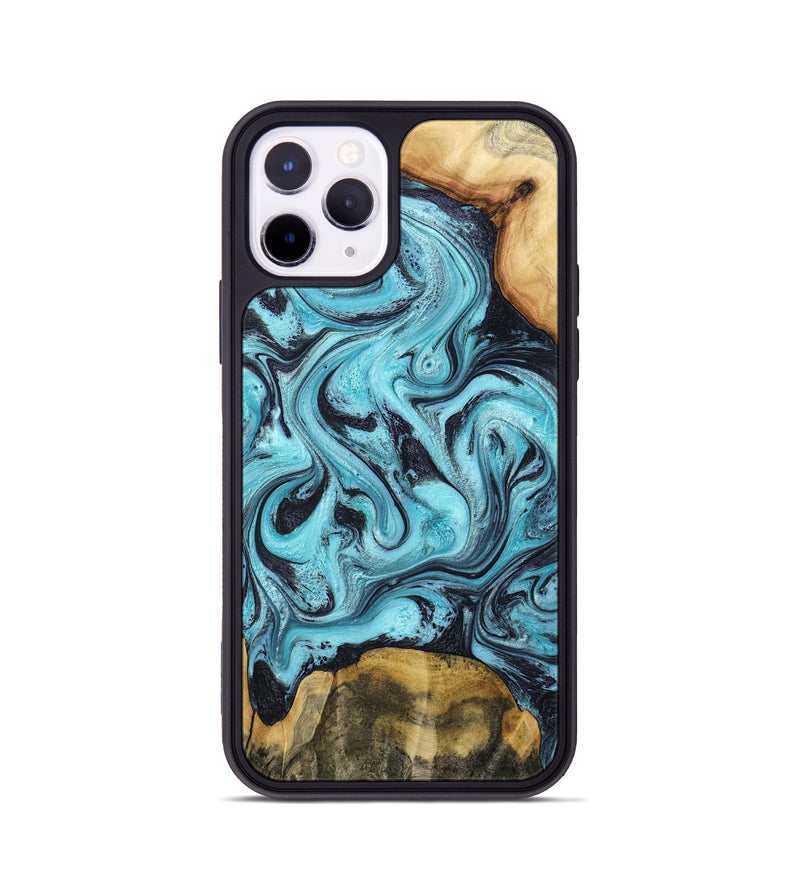 iPhone 11 Pro Wood Phone Case - Elisa (Blue, 791844)