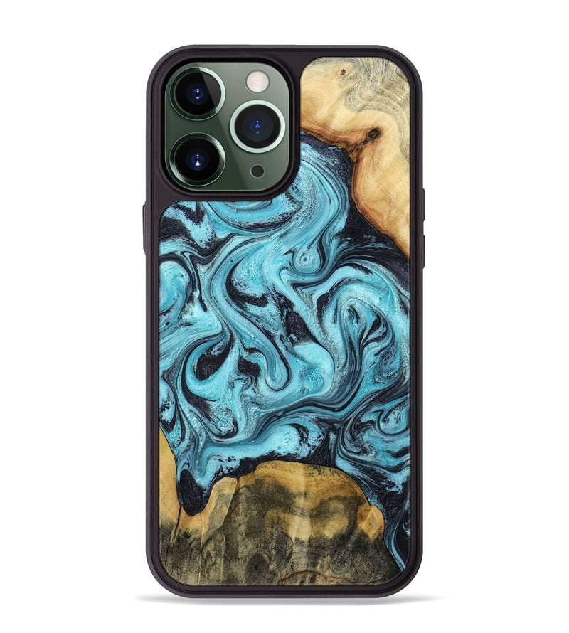 iPhone 13 Pro Max Wood Phone Case - Elisa (Blue, 791844)