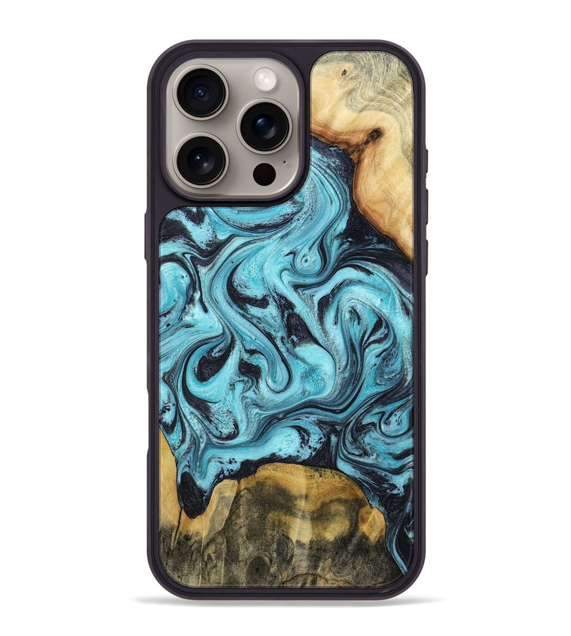 iPhone 16 Pro Max Wood Phone Case - Elisa (Blue, 791844)