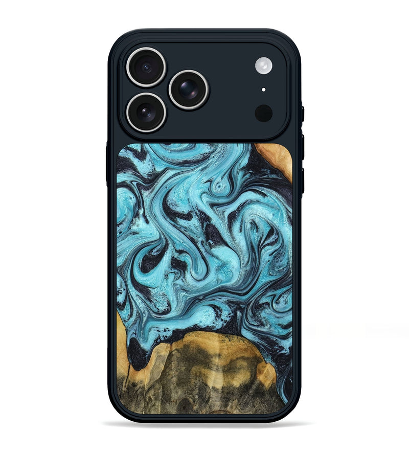 iPhone 17 Pro Max Wood Phone Case - Elisa (Blue, 791844)