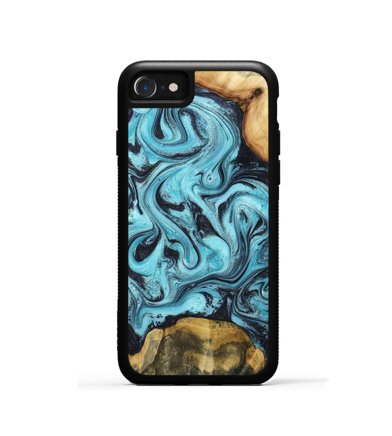 iPhone SE Wood Phone Case - Elisa (Blue, 791844)