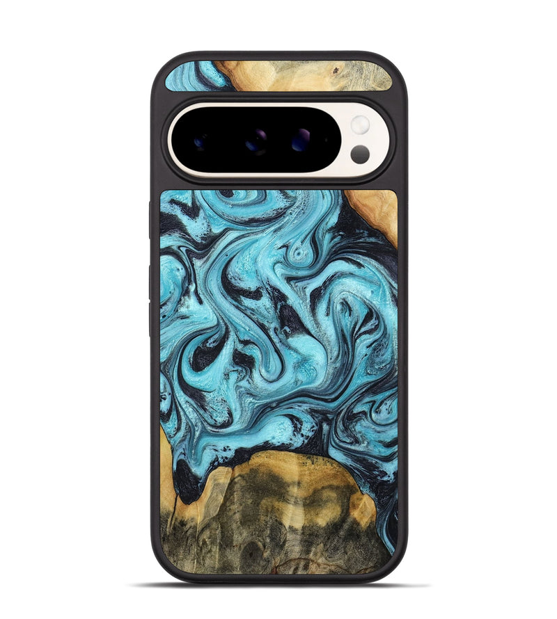 Pixel 9 Wood Phone Case - Elisa (Blue, 791844)