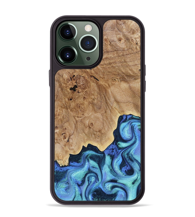 iPhone 13 Pro Max Wood Phone Case - Chosen (Blue, 791846)