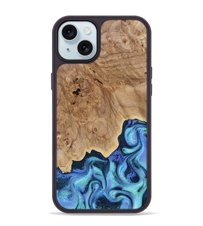 iPhone 15 Plus Wood Phone Case - Chosen (Blue, 791846)
