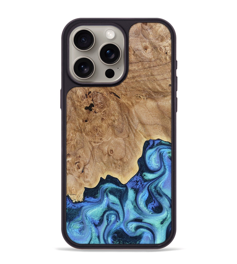 iPhone 15 Pro Max Wood Phone Case - Chosen (Blue, 791846)