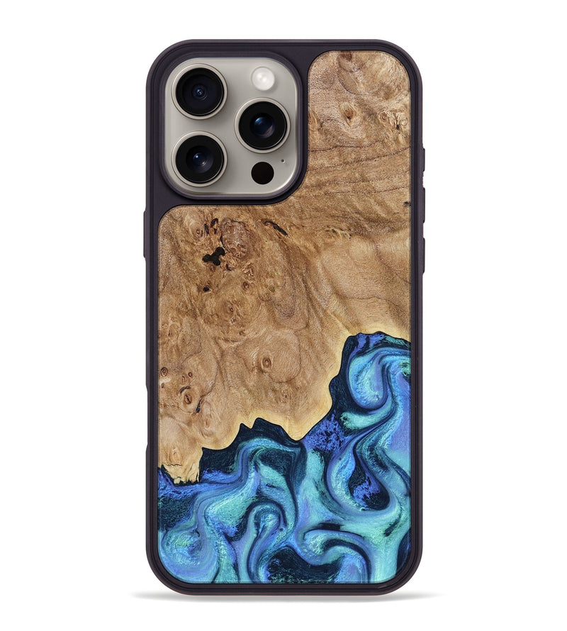 iPhone 16 Pro Max Wood Phone Case - Chosen (Blue, 791846)