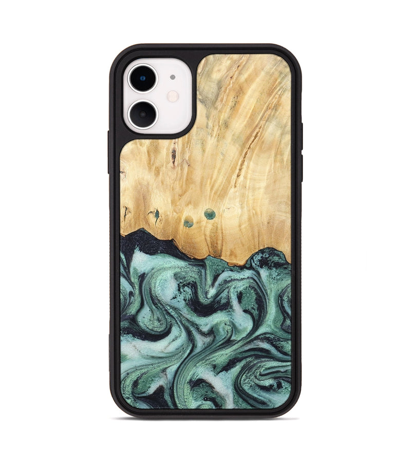 iPhone 11 Wood Phone Case - Indigo (Green, 791858)