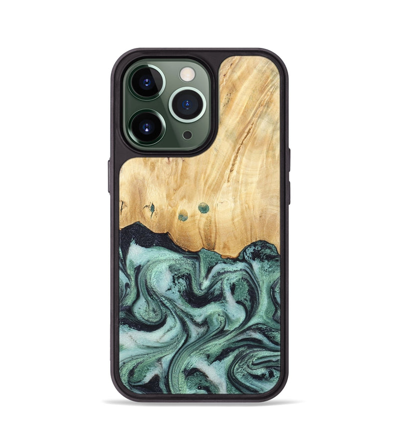 iPhone 13 Pro Wood Phone Case - Indigo (Green, 791858)