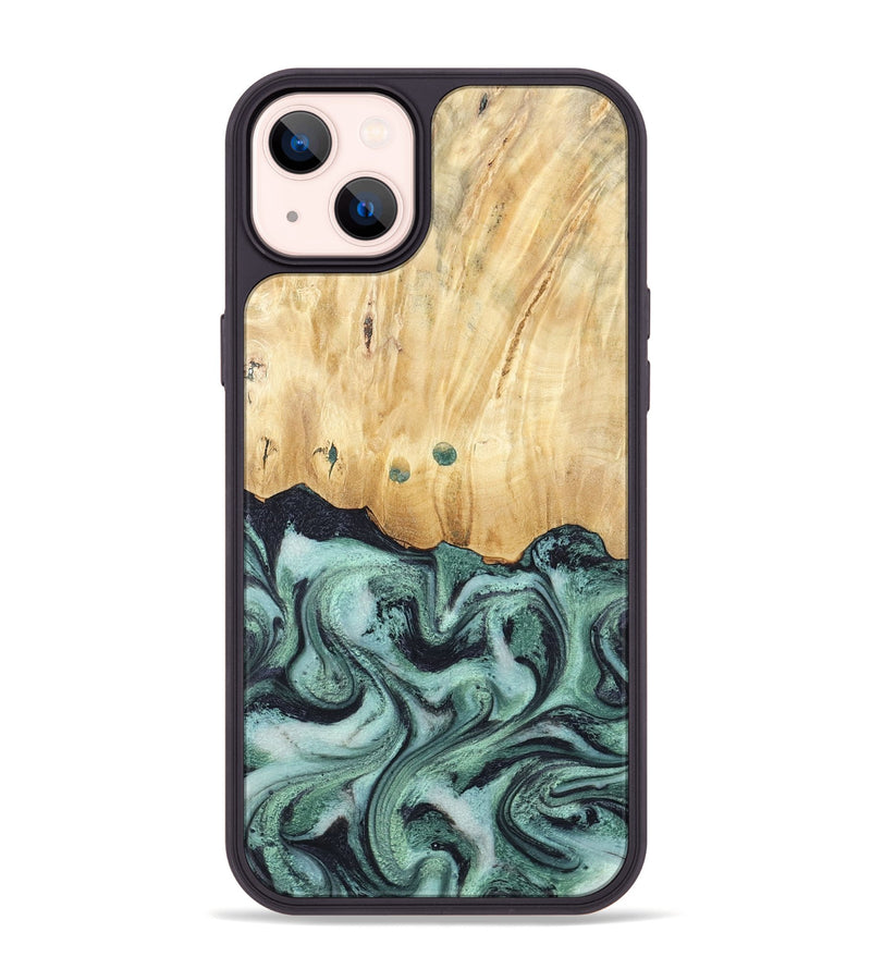iPhone 14 Plus Wood Phone Case - Indigo (Green, 791858)