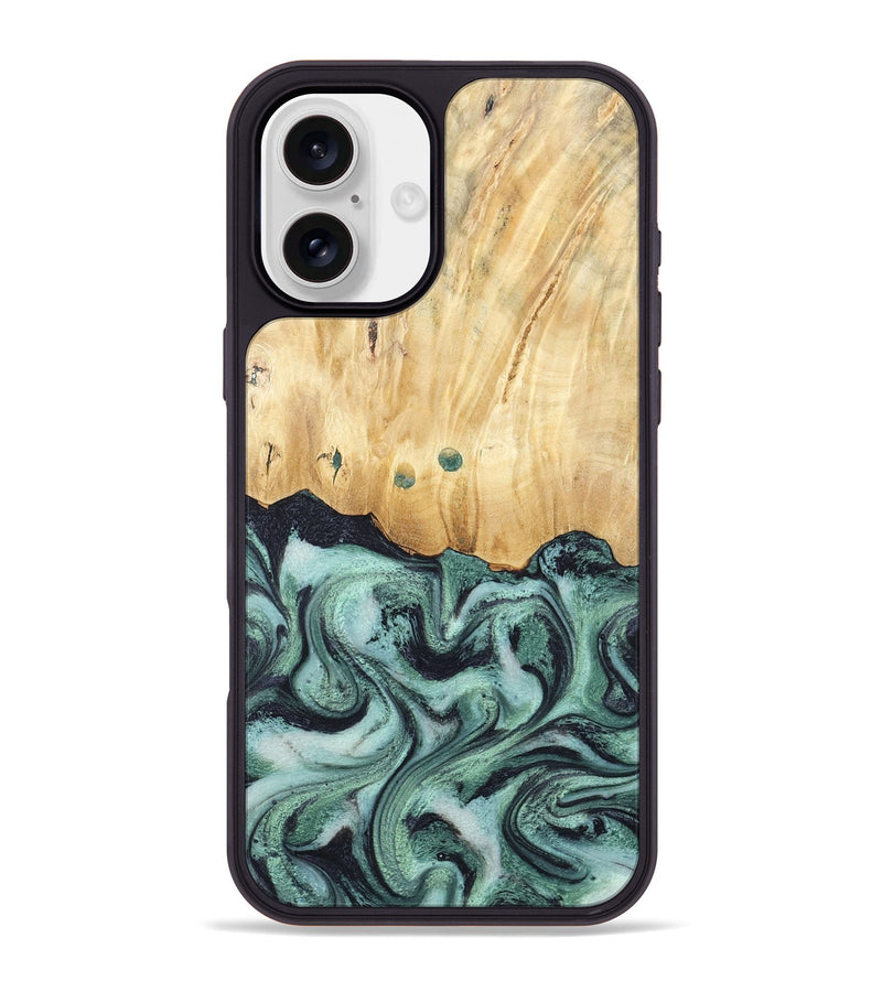 iPhone 16 Plus Wood Phone Case - Indigo (Green, 791858)