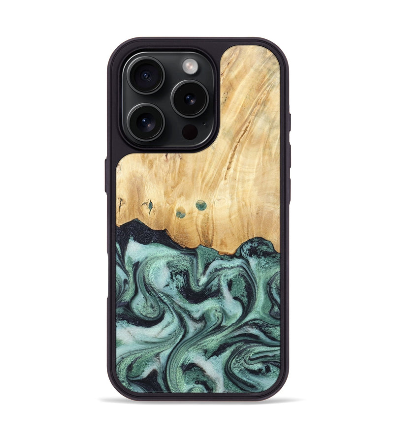 iPhone 16 Pro Wood Phone Case - Indigo (Green, 791858)