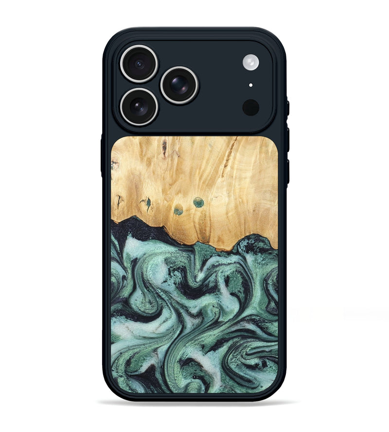 iPhone 17 Pro Max Wood Phone Case - Indigo (Green, 791858)