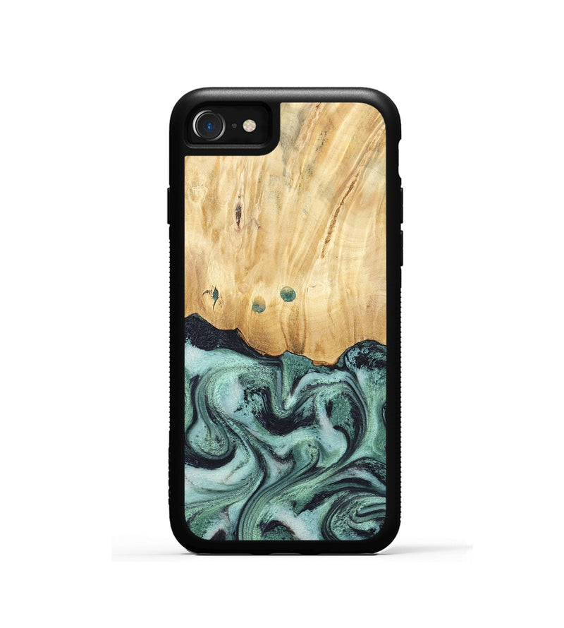iPhone SE Wood Phone Case - Indigo (Green, 791858)