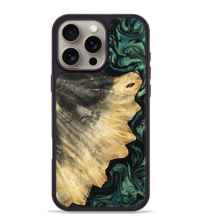 iPhone 16 Pro Max Wood Phone Case - Kaycee (Green, 791860)