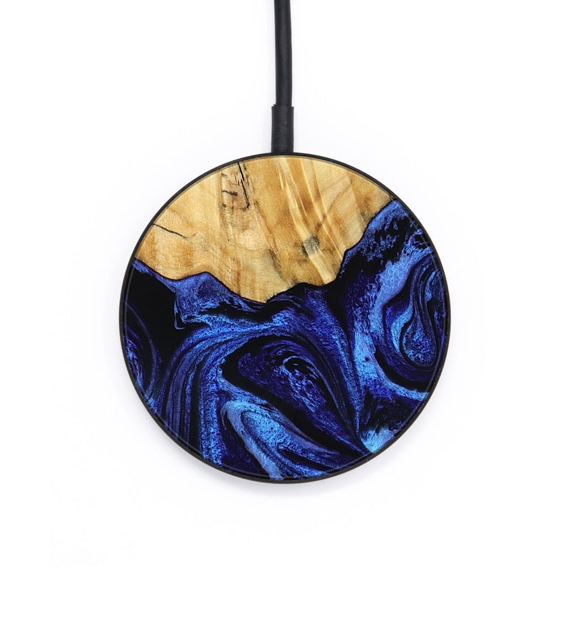 Circle Wood Wireless Charger - Tarah (Blue, 791880)