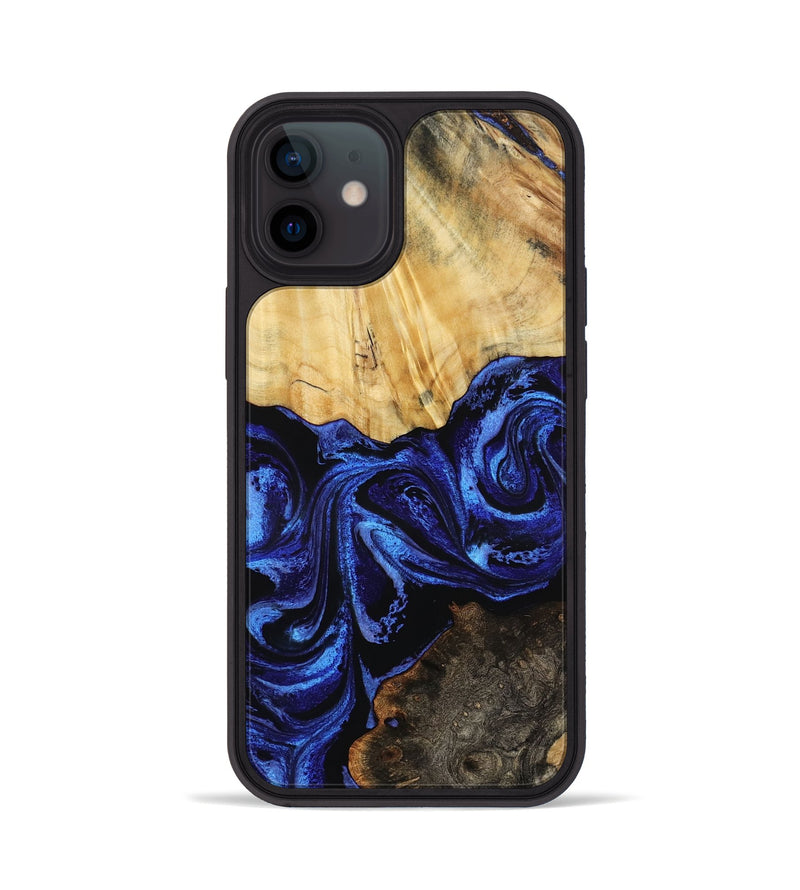 iPhone 12 Wood Phone Case - Tarah (Blue, 791880)