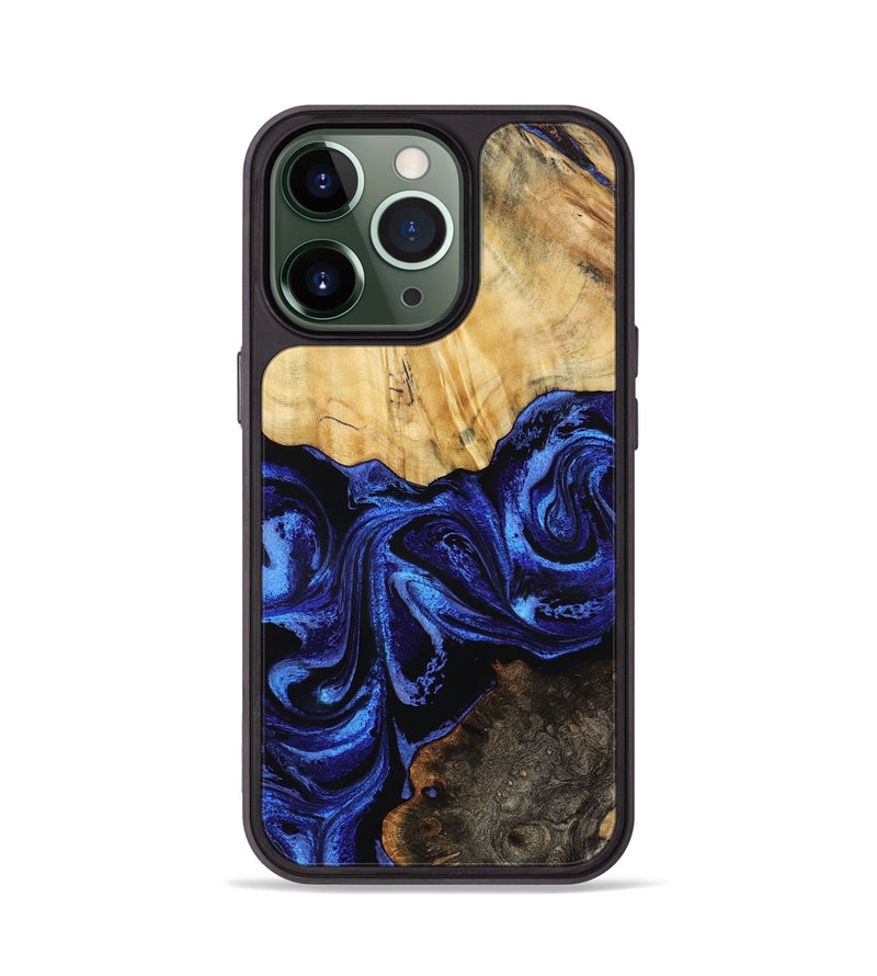 iPhone 13 Pro Wood Phone Case - Tarah (Blue, 791880)
