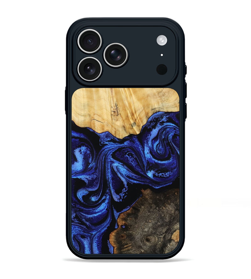 iPhone 17 Pro Max Wood Phone Case - Tarah (Blue, 791880)