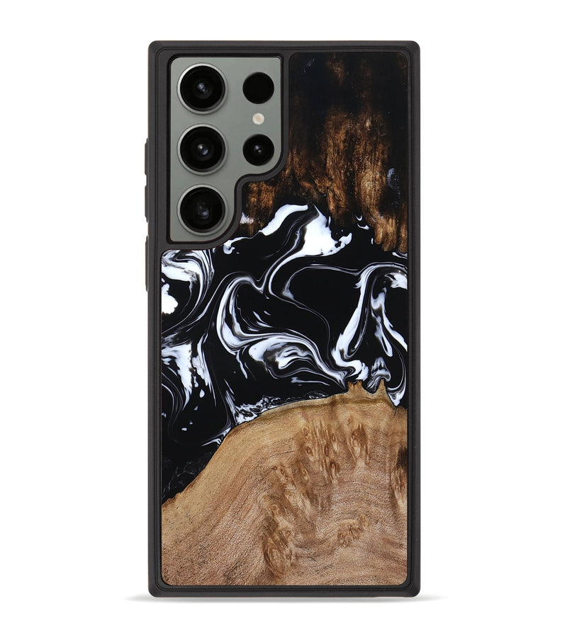 Galaxy S23 Ultra Wood Phone Case - Rickie (Black & White, 791911)