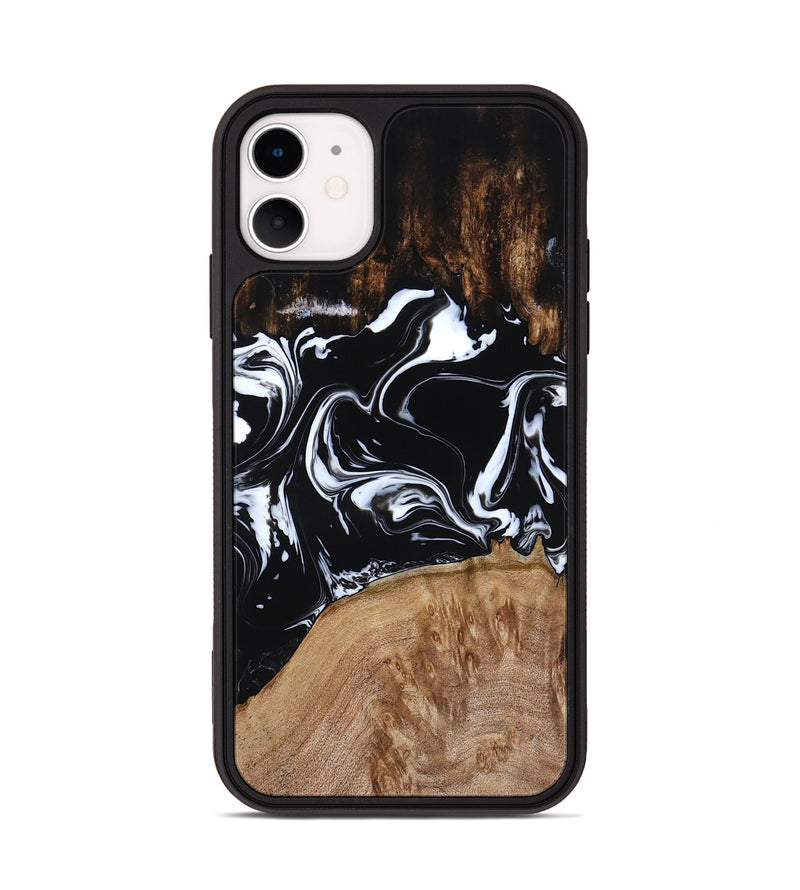 iPhone 11 Wood Phone Case - Rickie (Black & White, 791911)