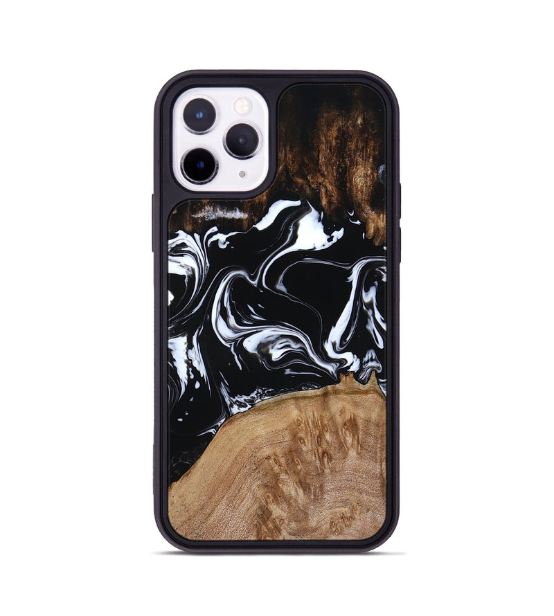 iPhone 11 Pro Wood Phone Case - Rickie (Black & White, 791911)