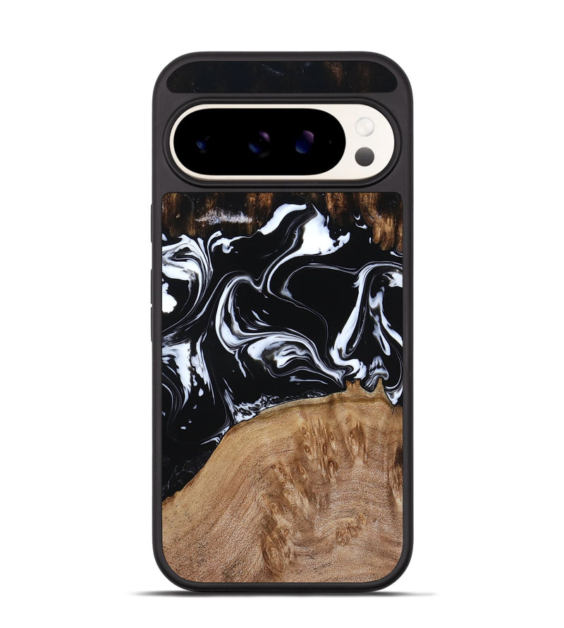Pixel 9 Pro Wood Phone Case - Rickie (Black & White, 791911)