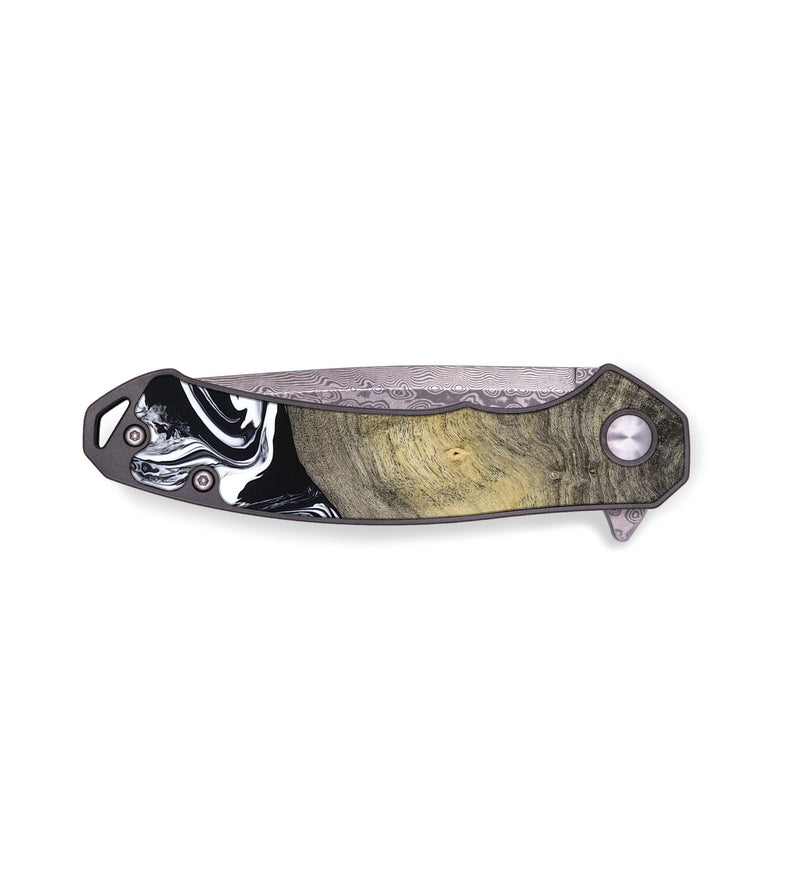 EDC Wood Pocket Knife - Trent (Black & White, 791914)