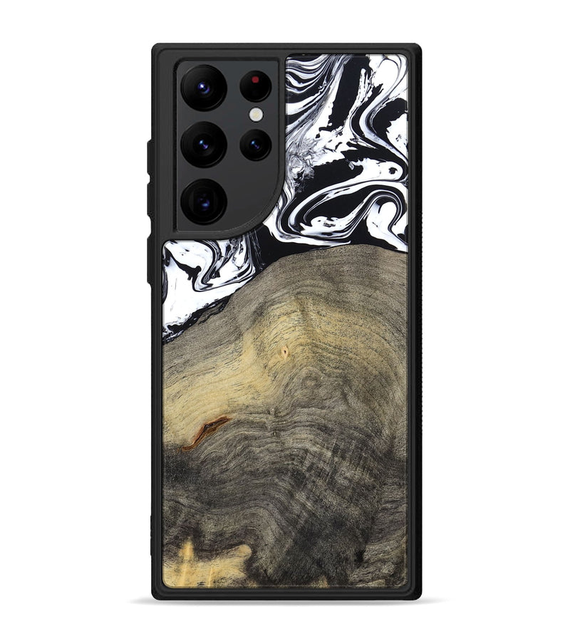 Galaxy S22 Ultra Wood Phone Case - Trent (Black & White, 791914)