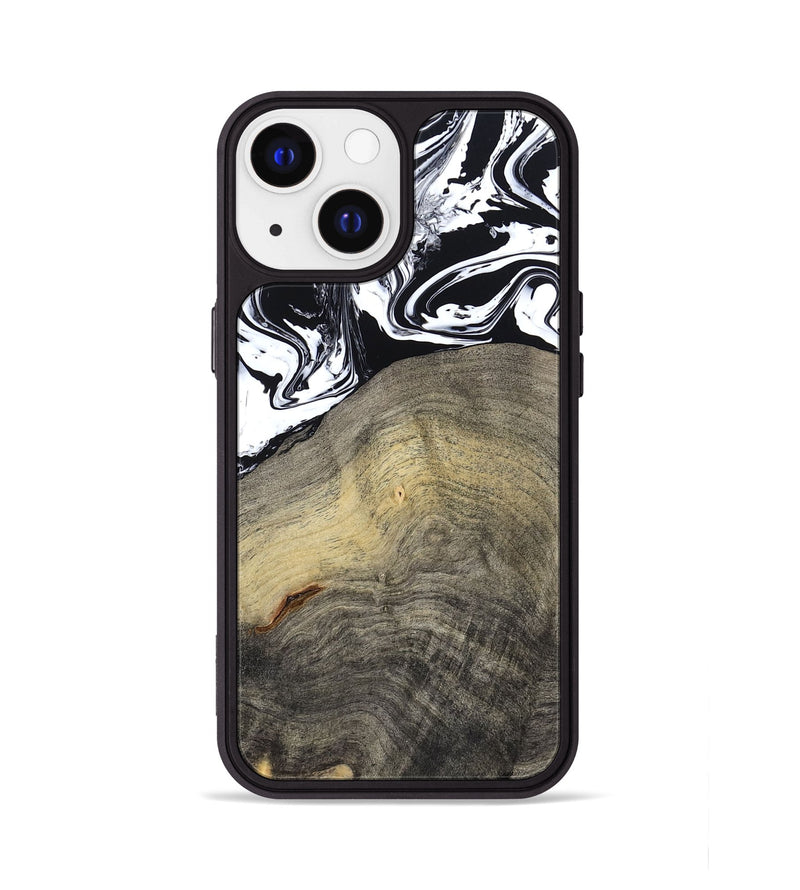 iPhone 13 Wood Phone Case - Trent (Black & White, 791914)