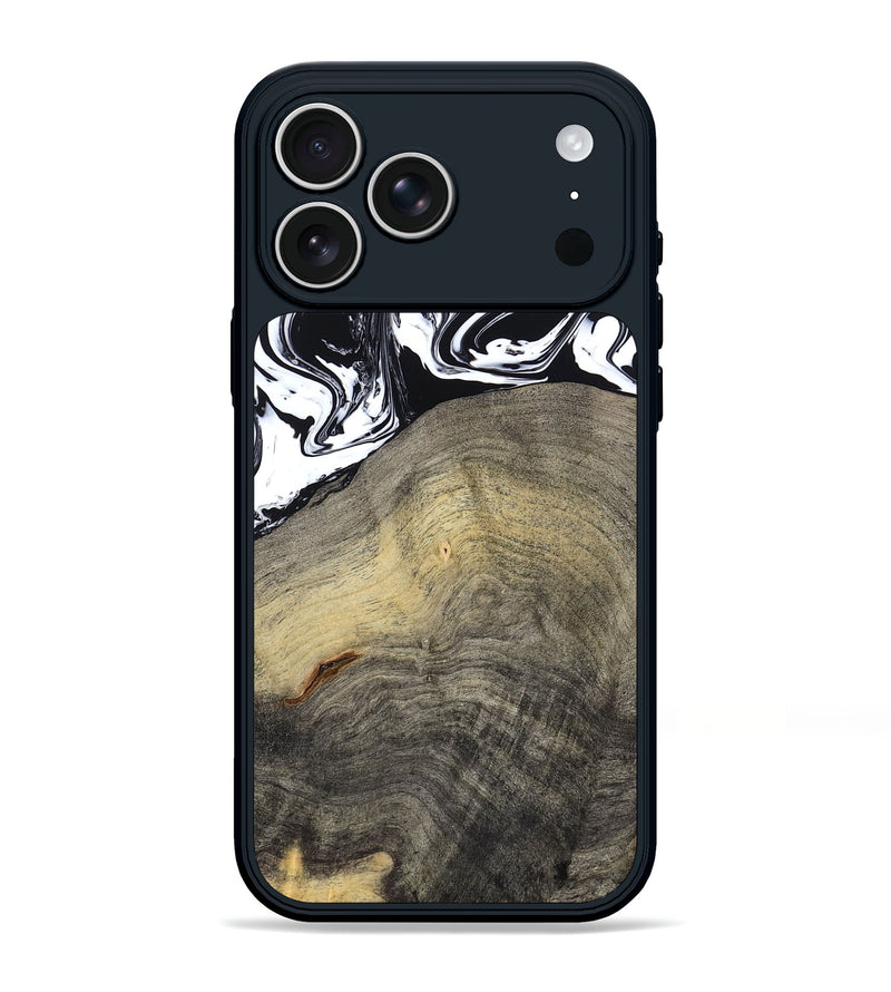 iPhone 17 Pro Max Wood Phone Case - Trent (Black & White, 791914)