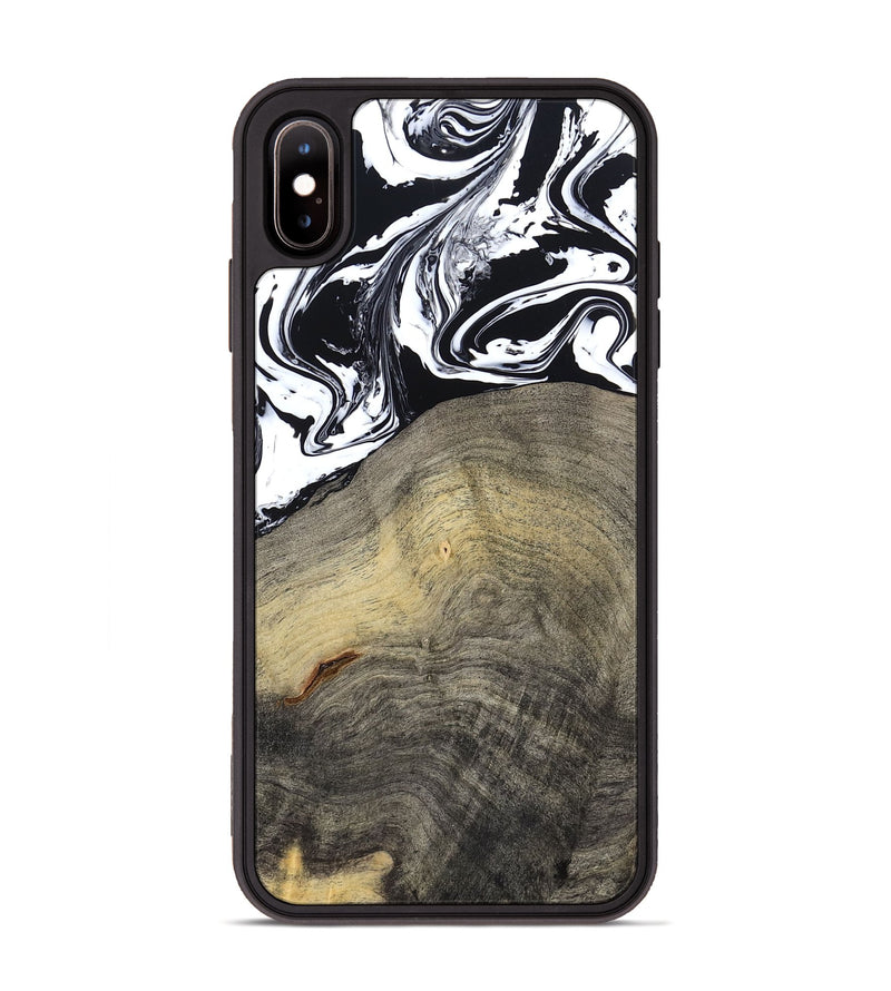 iPhone Xs Max Wood Phone Case - Trent (Black & White, 791914)