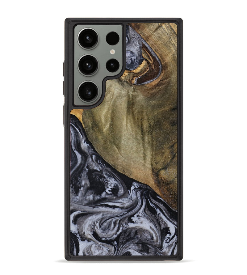 Galaxy S23 Ultra Wood Phone Case - Jerri (Black & White, 791915)