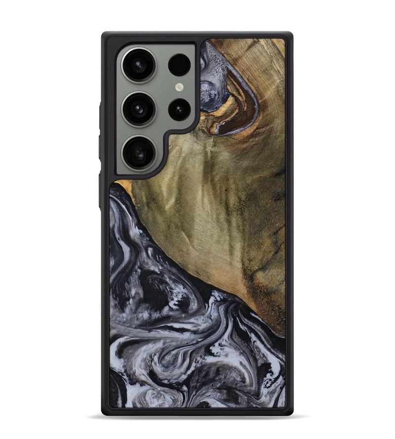 Galaxy S24 Ultra Wood Phone Case - Jerri (Black & White, 791915)
