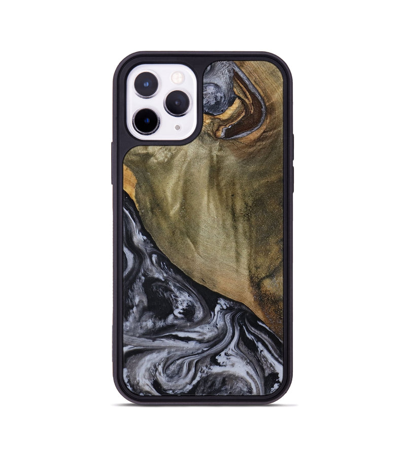 iPhone 11 Pro Wood Phone Case - Jerri (Black & White, 791915)
