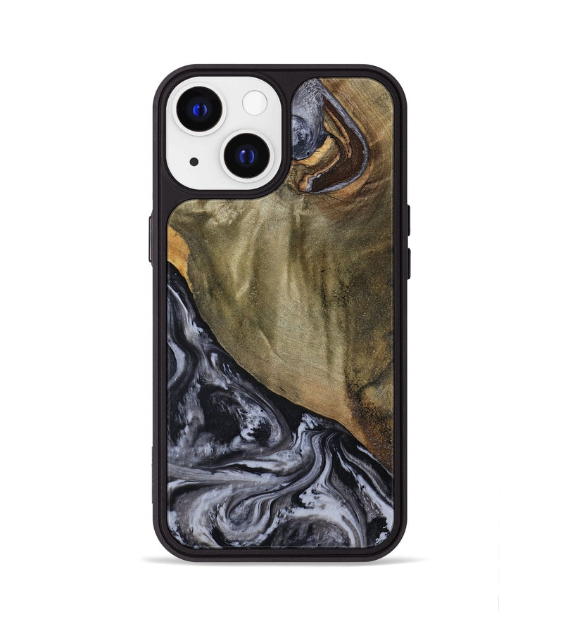 iPhone 13 Wood Phone Case - Jerri (Black & White, 791915)