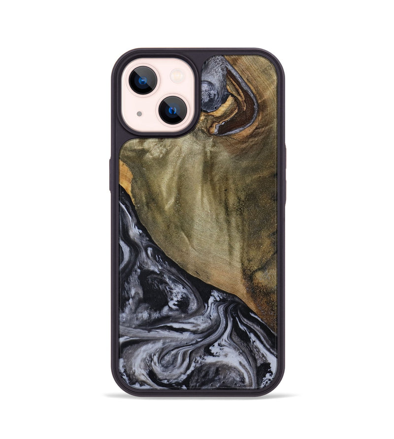 iPhone 14 Wood Phone Case - Jerri (Black & White, 791915)