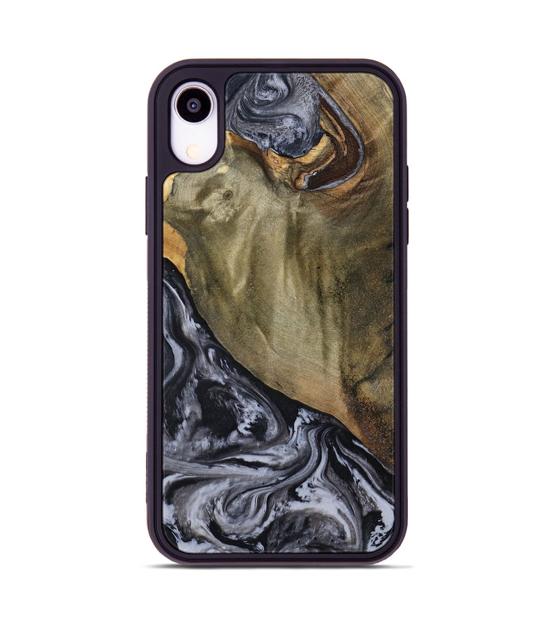 iPhone Xr Wood Phone Case - Jerri (Black & White, 791915)