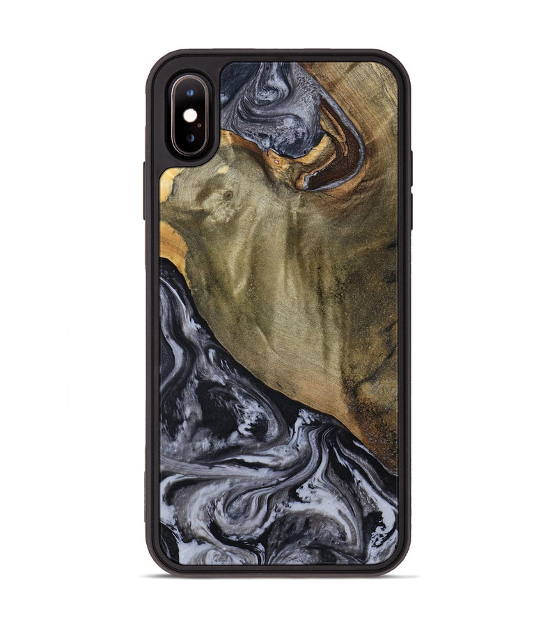 iPhone Xs Max Wood Phone Case - Jerri (Black & White, 791915)