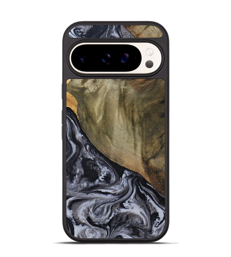 Pixel 9 Pro Wood Phone Case - Jerri (Black & White, 791915)