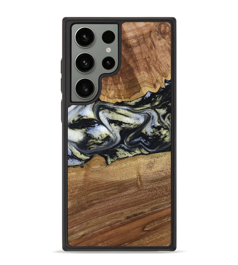 Galaxy S23 Ultra Wood Phone Case - Unknown (Black & White, 791916)