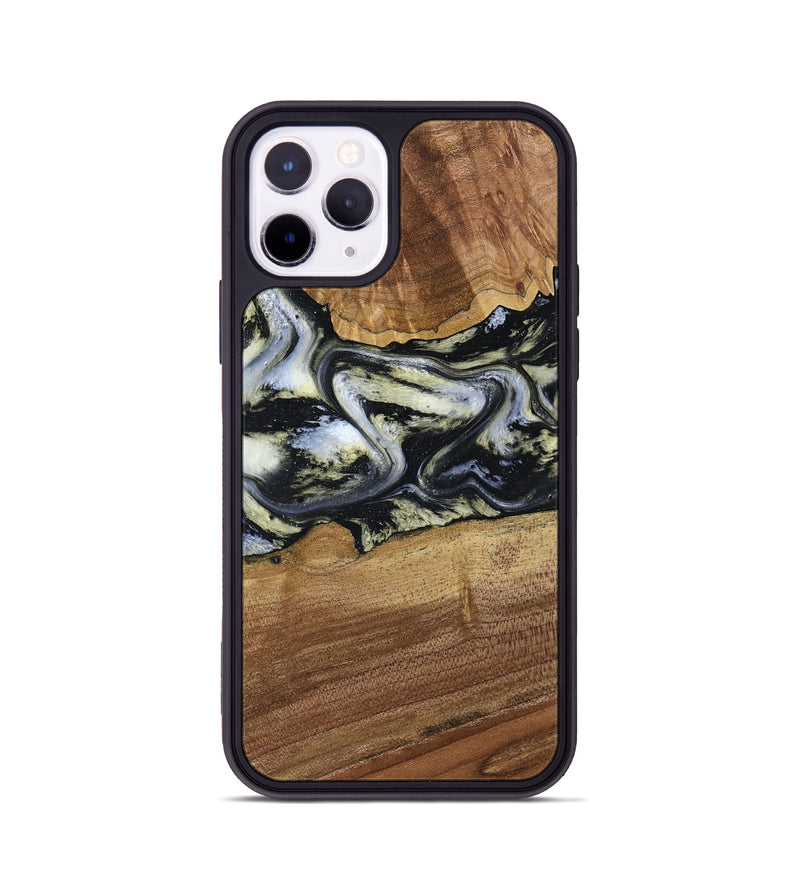 iPhone 11 Pro Wood Phone Case - Unknown (Black & White, 791916)
