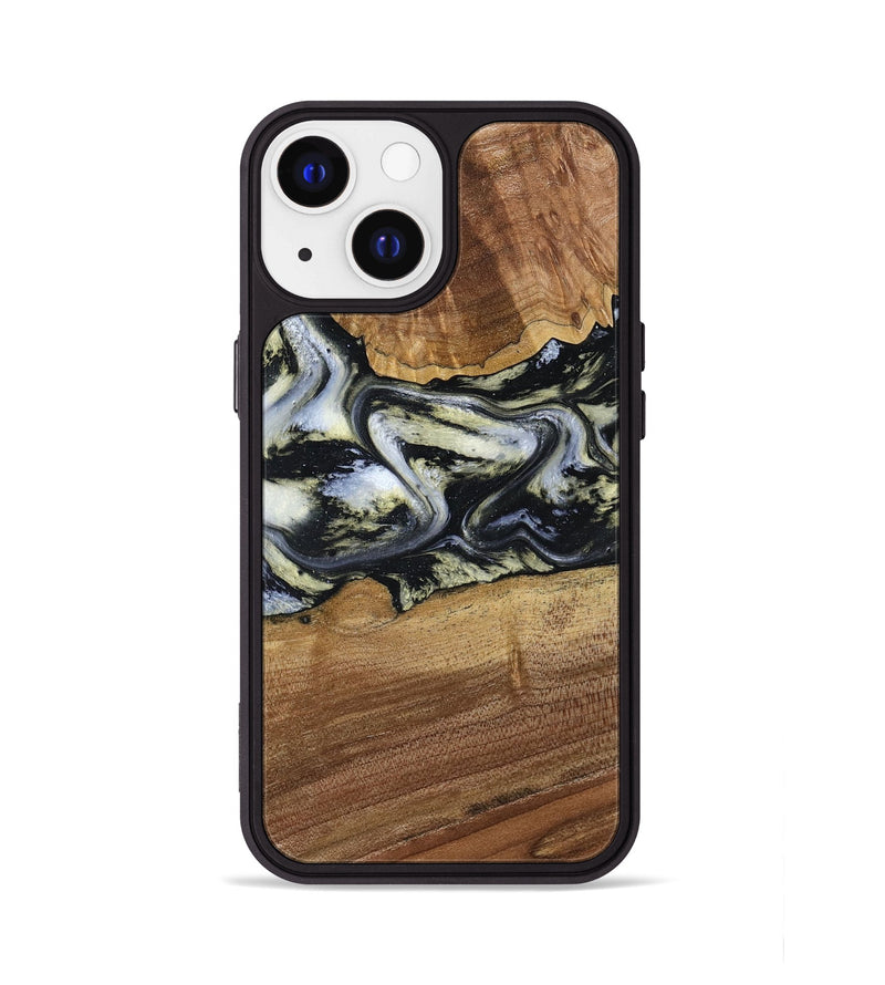 iPhone 13 Wood Phone Case - Unknown (Black & White, 791916)