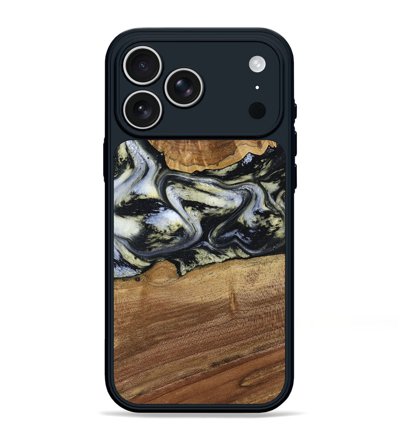 iPhone 17 Pro Max Wood Phone Case - Unknown (Black & White, 791916)