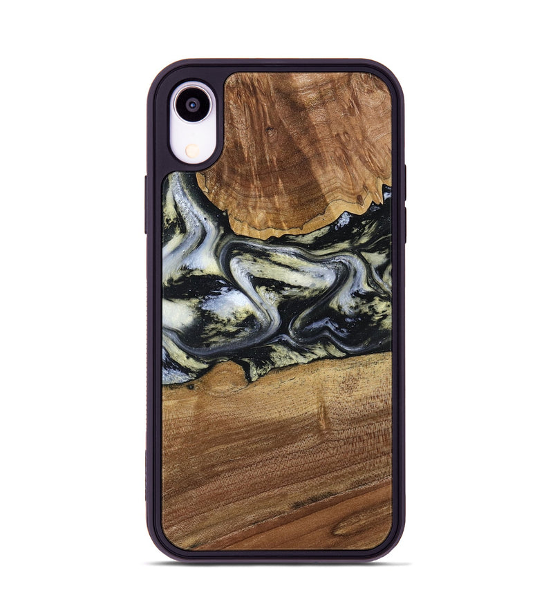 iPhone Xr Wood Phone Case - Unknown (Black & White, 791916)